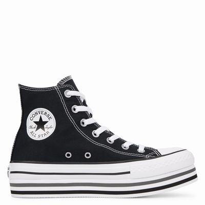 Converse Chuck Taylor All Star Platform - Miesten Platform Kengät - Mustat/Valkoinen